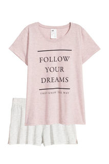 Пижама, топ и шорты H&M