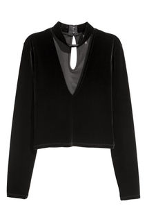 Топ из велюра H&M