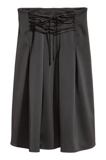 Атласная юбка со шнуровкой H&M