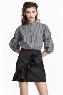 Атласная юбка с воланом H&M