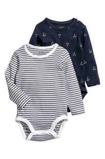 2 боди с длинным рукавом H&M