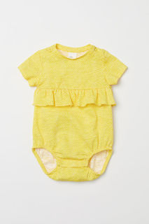 Боди из хлопка с оборкой H&M