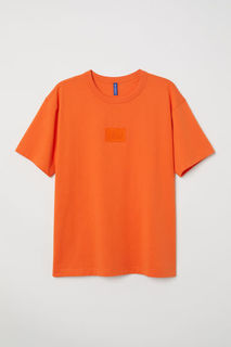 Трикотажная футболка из хлопка H&M