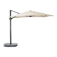 СЕГЛАРО / СВАРТО Зонт от солнца с опорой, наклонный бежевый, темно-серый Ikea