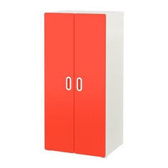 СТУВА / ФРИТИДС Шкаф платяной, белый, красный Ikea