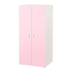 СТУВА / ФРИТИДС Шкаф платяной, белый, светло-розовый Ikea