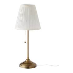 ОРСТИД Лампа настольная, латунь, белый Ikea