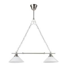 КРУБИ Подвесн светильник, двойной, никелированный, стекло Ikea
