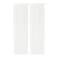ЛИЛИАНА Гардины, 2 шт., белый, цветок Ikea