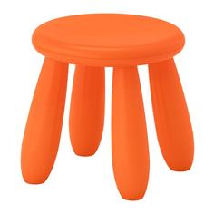 МАММУТ Табурет детский, д/дома/улицы, оранжевый Ikea