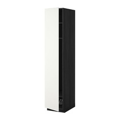 МЕТОД Выс шкаф с полками/проволоч корзин, черный, Хэггеби белый Ikea