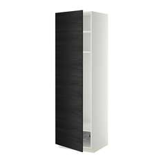 МЕТОД Выс шкаф с полками/проволоч корзин, белый, Тингсрид черный Ikea