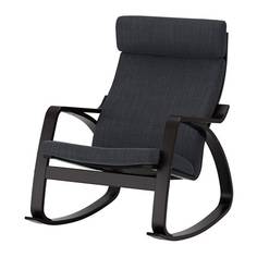 ПОЭНГ Кресло-качалка, черно-коричневый, Хилларед антрацит Ikea