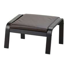 ПОЭНГ Табурет для ног, черно-коричневый, Кимстад темно-коричневый Ikea