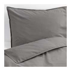 ЭНГСЛИЛЬЯ Пододеяльник и 1 наволочка, серый Ikea