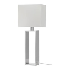 СТИЛТЬЕ Лампа настольная, белый с оттенком, цвет алюминия Ikea