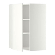 МЕТОД Угловой навесной шкаф с полками, белый, Хэггеби белый Ikea
