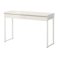 БЕСТО БУРС Письменный стол, глянцевый белый Ikea