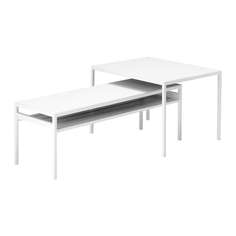 НИБОДА Столы с двусторонними столешницами, 2 предм., белый/серый Ikea