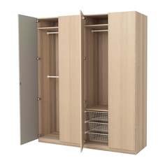 ПАКС Гардероб, под беленый дуб, Нексус Викедаль Ikea