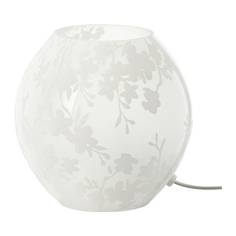 КНУББИГ Лампа настольная, цветы вишни белый Ikea