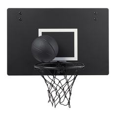 СПЭНСТ Баскетбольное кольцо и мяч, д/дома, черный Ikea