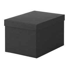 ТЬЕНА Коробка с крышкой, черный Ikea