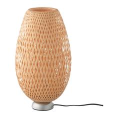 БОЙА Лампа настольная, никелированный, бамбук Ikea