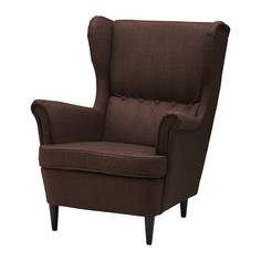 СТРАНДМОН Кресло с подголовником, Шифтебу коричневый Ikea