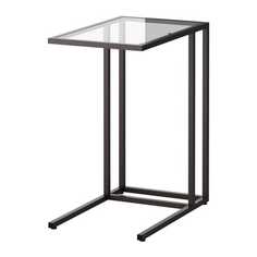 ВИТШЁ Подставка д/ноутбука, черно-коричневый, стекло Ikea