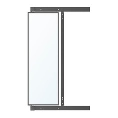 КОМПЛИМЕНТ Выдвижное зеркало с крючками, темно-серый Ikea
