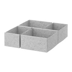 КОМПЛИМЕНТ Коробка, 4 шт., светло-серый Ikea