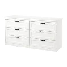 СОНГЕСАНД Комод с 6 ящиками, белый Ikea