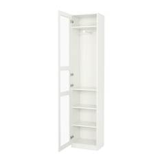 ПАКС Гардероб, белый, Тисседаль стекло Ikea