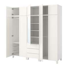ОПХУС Гардероб, белый, Саннидаль Ридабу Ikea