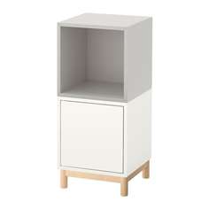 ЭКЕТ Комбинация шкафов с ножками, белый, светло-серый Ikea