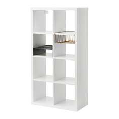 КАЛЛАКС Стеллаж с 2 вставками, белый Ikea