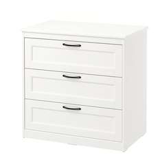 СОНГЕСАНД Комод с 3 ящиками, белый Ikea