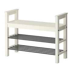 ХЕМНЭС Скамья с полкой для обуви, белый Ikea