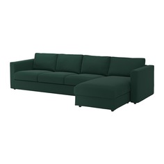ВИМЛЕ 4-местный диван, с козеткой, Гуннаред темно-зеленый Ikea