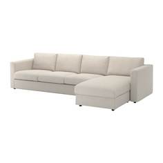ВИМЛЕ 4-местный диван, с козеткой, Гуннаред бежевый Ikea