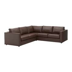 ВИМЛЕ 4-местный угловой диван, Фарста темно-коричневый Ikea