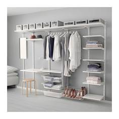 АЛЬГОТ Настенная шина/полки, белый Ikea