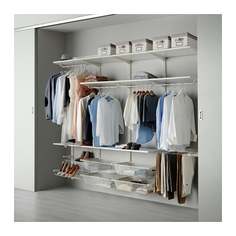 АЛЬГОТ Настен шина/штанга/модуль д/обуви, белый Ikea