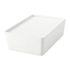 КУГГИС Контейнер с крышкой, белый Ikea