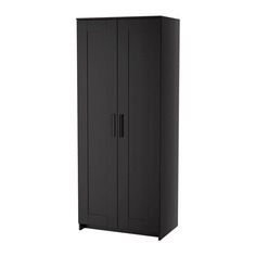 БРИМНЭС Шкаф платяной 2-дверный, черный Ikea