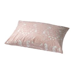 ЙЭТТЕВАЛЛМО Наволочка, белый, розовый Ikea