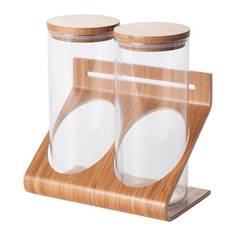 РИМФОРСА Подставка с контейнерами, стекло, бамбук Ikea