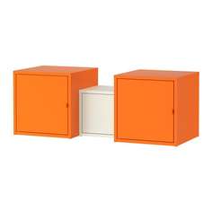 ЛИКСГУЛЬТ Комбинация д/хранения, оранжевый, белый Ikea