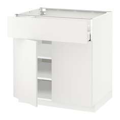 МЕТОД / МАКСИМЕРА Напольный шкаф+ящик/2дверцы, белый, Хэггеби белый Ikea